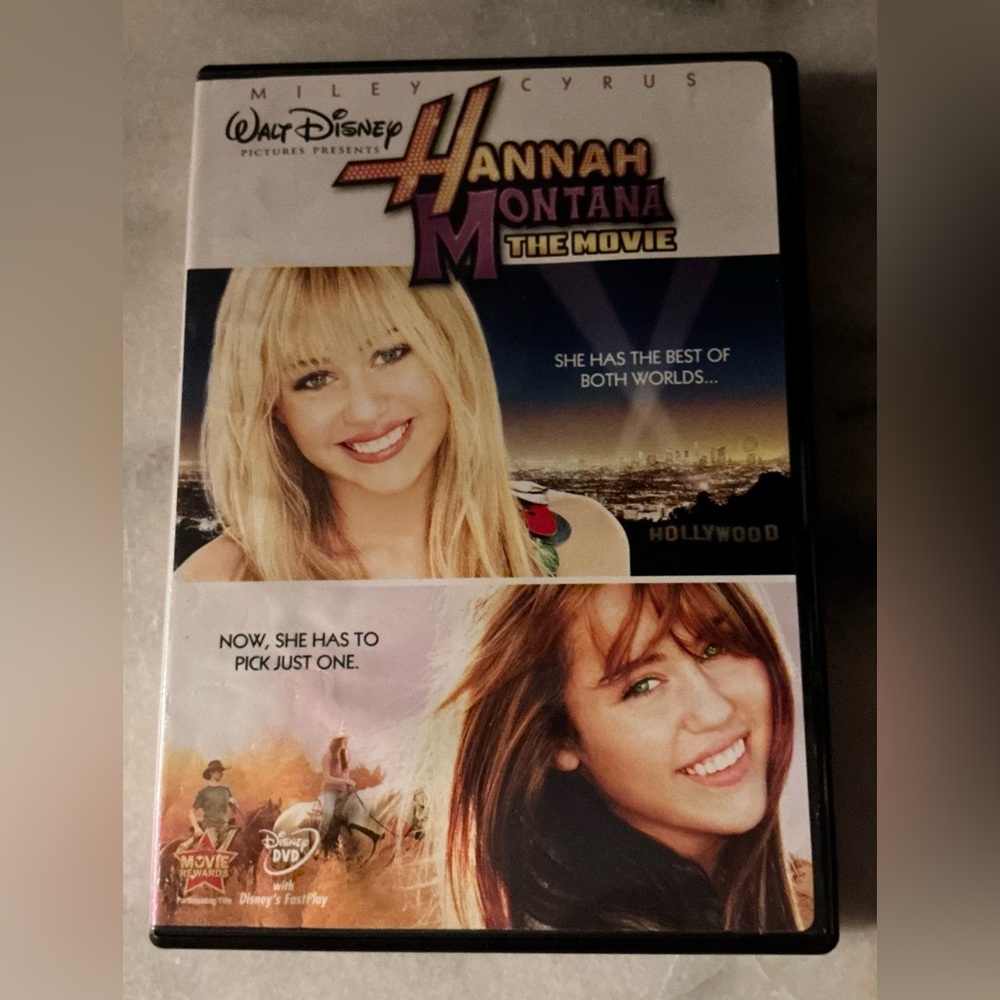 Disney Hannah Montana The Movie DVD - Black and White Cover